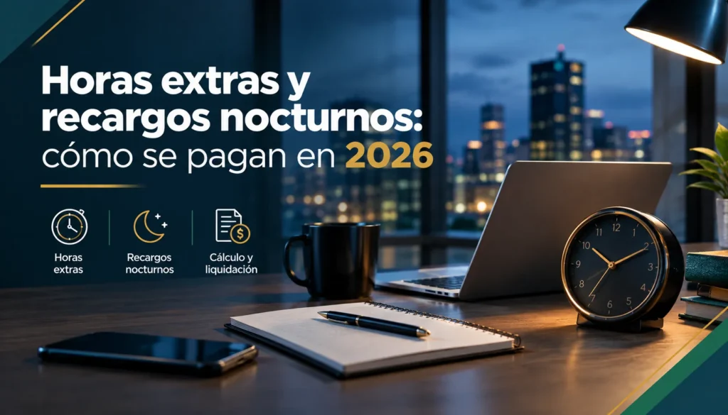 Horas extras y recargos nocturnos: cómo se pagan en 2026