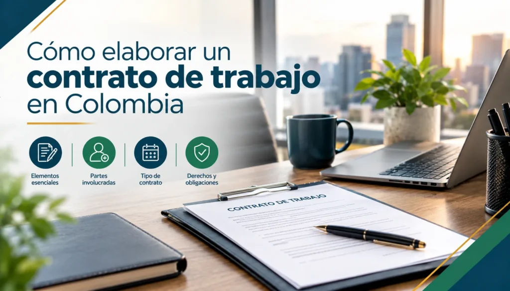 Cómo elaborar un contrato de trabajo en Colombia (con plantilla)