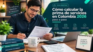Cómo calcular la prima de servicios en Colombia 2026 paso a paso