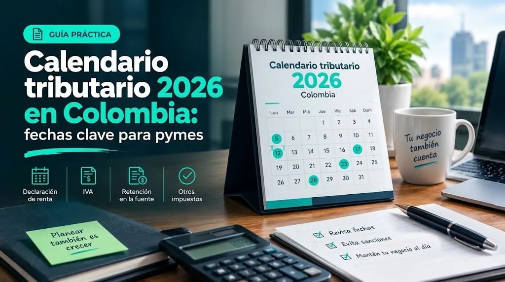 Calendario tributario 2026 en Colombia: fechas clave para pymes