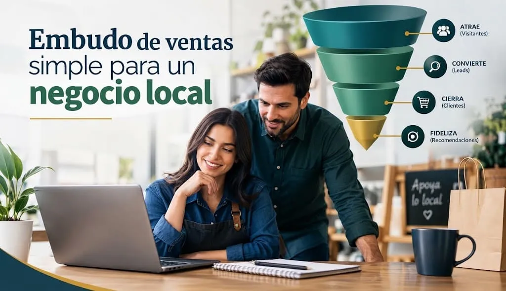 Embudo de ventas simple para un negocio local